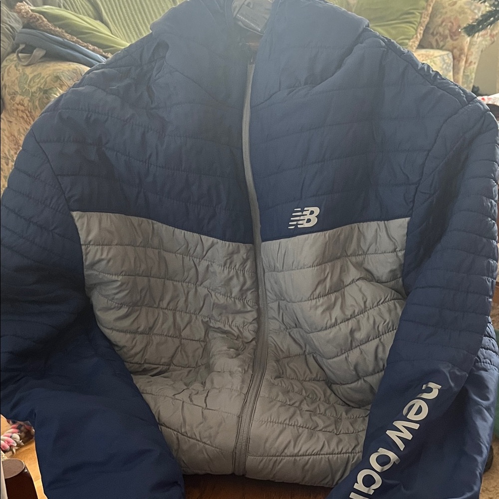 New Balance Navy and Light Gray Quilted Jacket